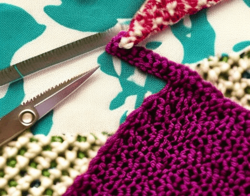 Sewing Fabric Onto Crochet
