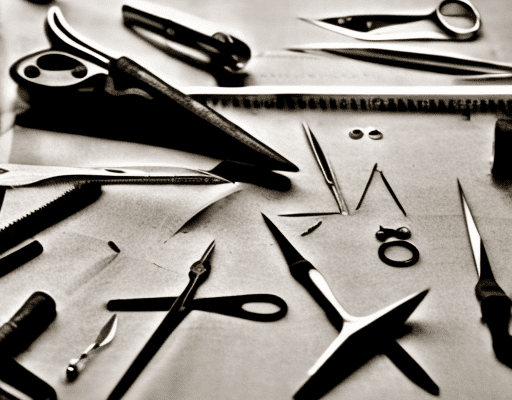 Sewing Tools With Names And Pictures Drawing