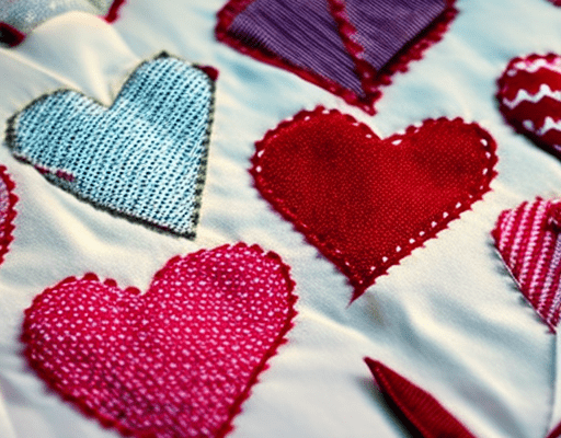 Sewing Fabric Hearts