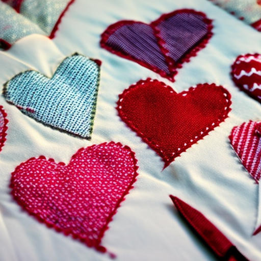 Sewing Fabric Hearts