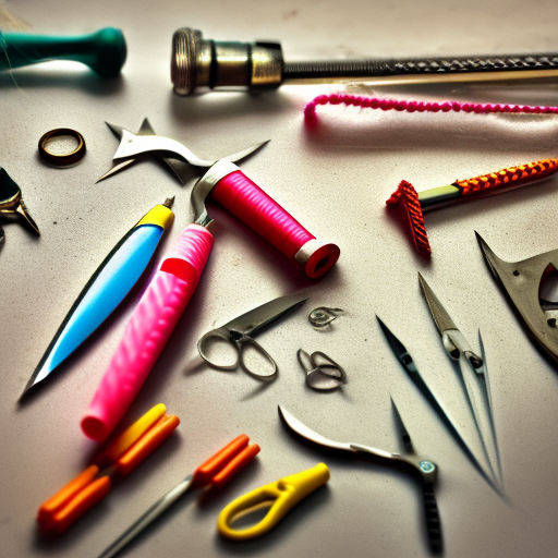 Sewing Tools Drawing With Color