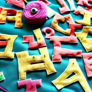 Sewing Fabric Letters