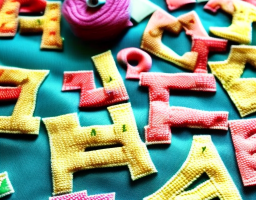 Sewing Fabric Letters