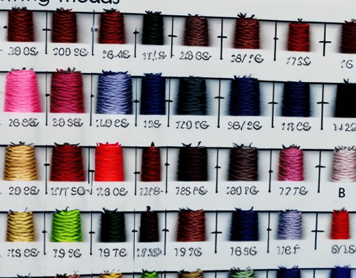 Sewing Thread Size Comparison Chart