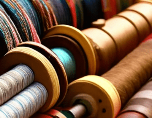 Sewing Thread On Wooden Spools
