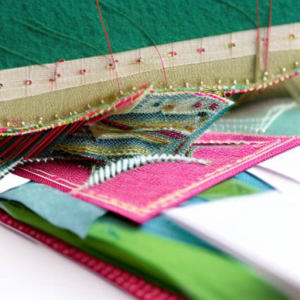 Sewing Fabric On Cards
