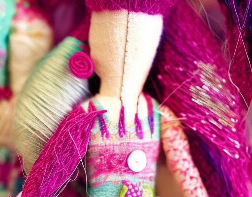 Sewing Yarn Hair On Dolls